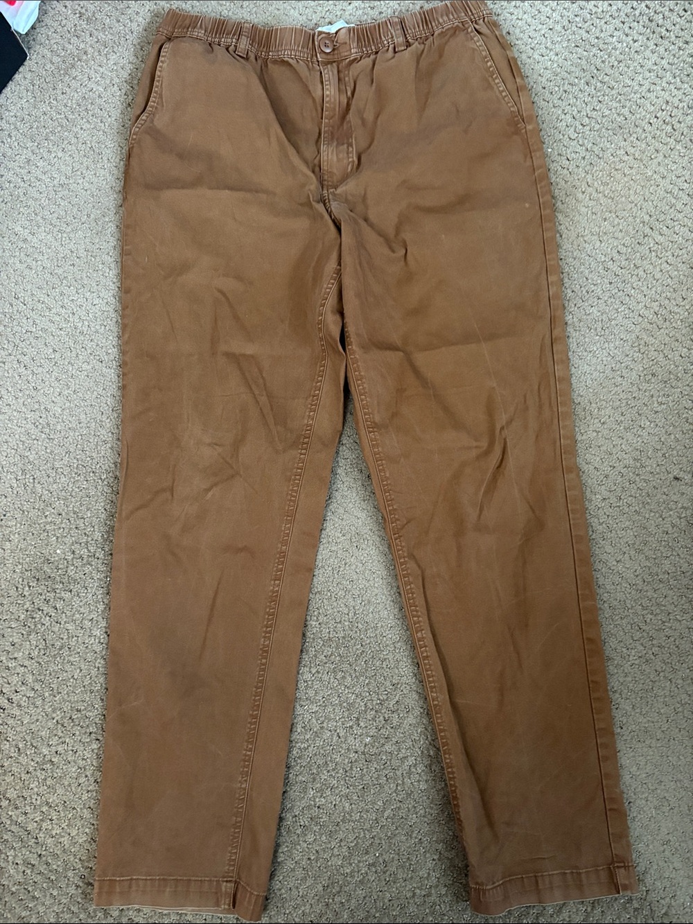 Hudson Jeans Straight Leg Pants in Brown